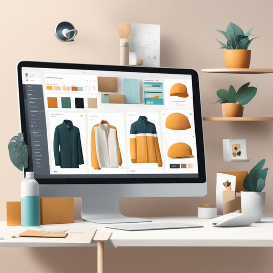 A digital workspace with various ecommerce tools displayed on-screen, representing independence from marketplaces.