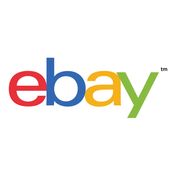 Colorful eBay logo on a white background